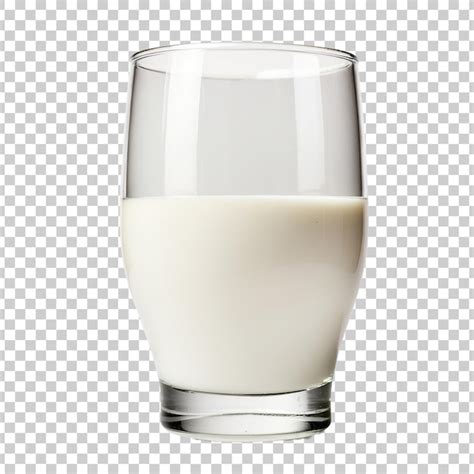 A Glass Of Milk With A White Substance On A Transparent Background