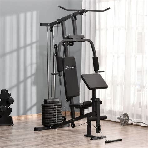 Soozier Multifunction Home Power Exercise Gym System Weight Training