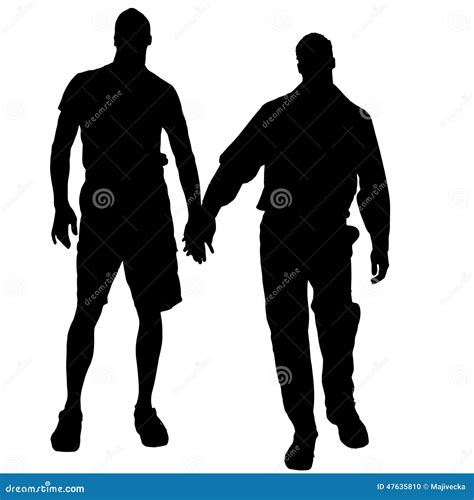 Siluetas Del Vector Del Gay Ilustraci N Del Vector Ilustraci N De Vector Manera