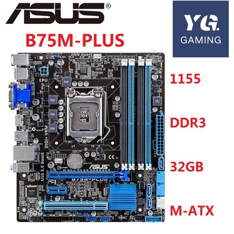 Asus B75m Plus Desktop Motherboard B75 B75m Socket Lga 1155 Ddr3 32g