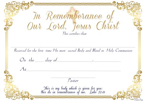 Communion Certificate Pdf Printable Etsy