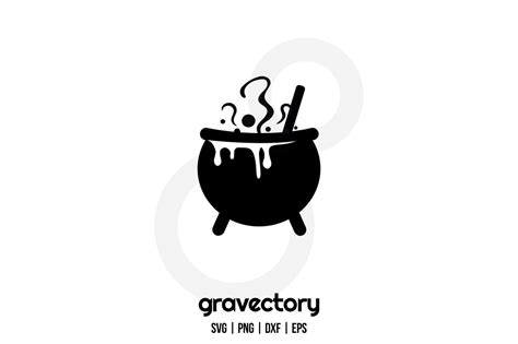 Halloween Witch Cauldron SVG Cut File Clipart Ubicaciondepersonas