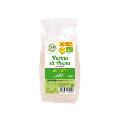 HARINA DE AVENA INTEGRAL SIN GLUTEN 500GR BIO SOL NATURAL