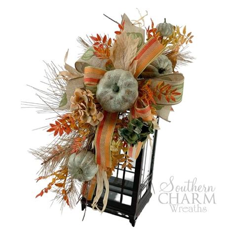 Diy Simple Fall Lantern Swag Southern Charm Wreaths