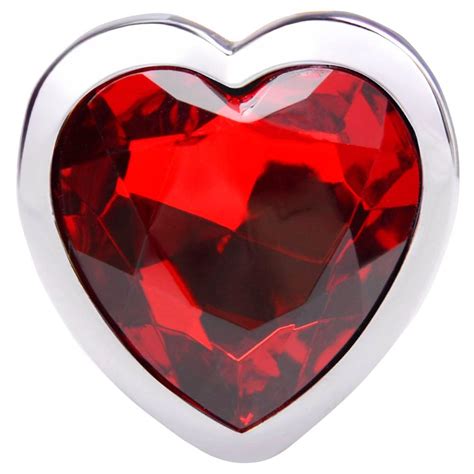 Plug Anal Metal Coração Pedra M Sensual Love Gall