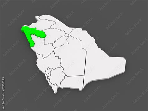 Map of Tabuk. Saudi Arabia. Stock Illustration | Adobe Stock