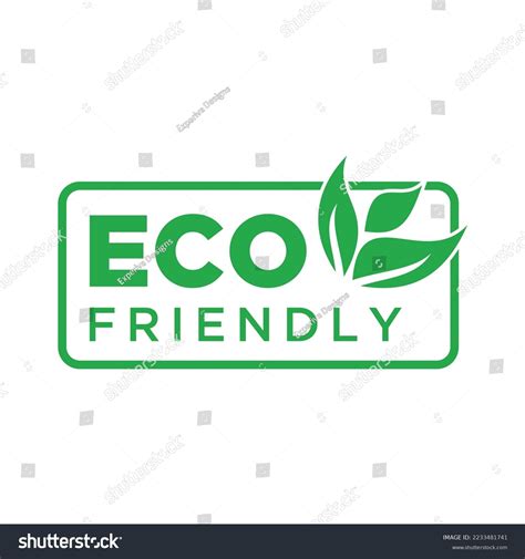 Vector Illustration Green Eco Friendly Stamp Stock Vector Royalty Free