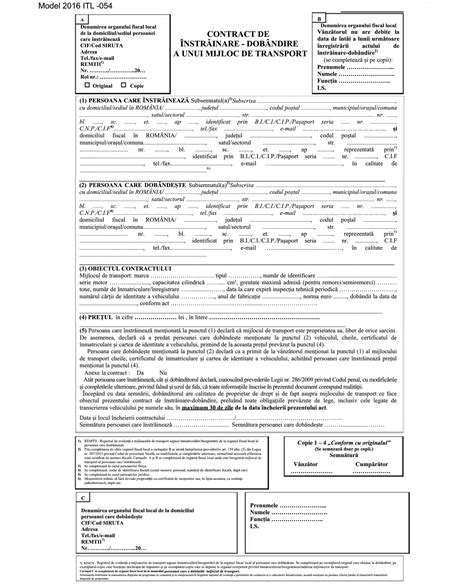 Contract Vanzare Cumparare Auto 2020 Pdf