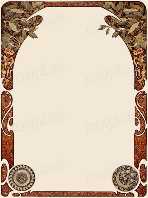 Art Nouveau Psd Frame Remixed Premium PSD Rawpixel