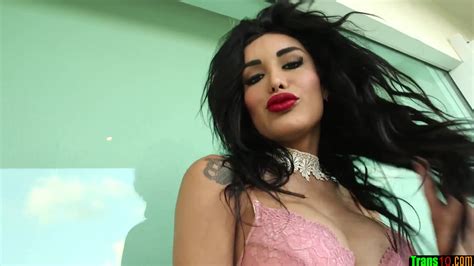 Stunning Tgirl In Lingerie Touches Herself Ashemaletube