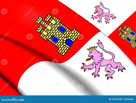 Flag Of Castile And Leon Spain Stock Illustration Illustration Of