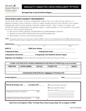 Fillable Online CSU Application For Cross Enrollment CSUN Fax