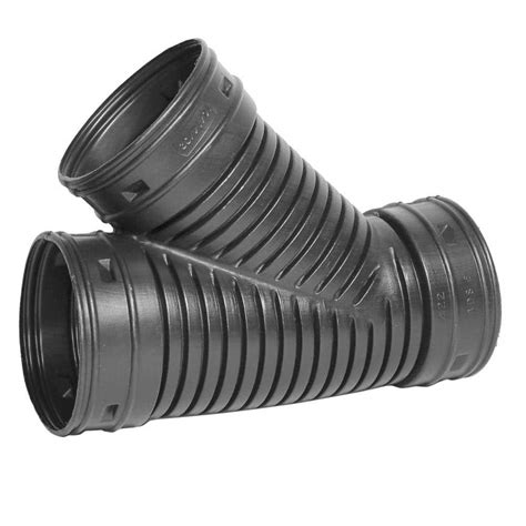 Advanced Drainage Systems 8 in. Polyethylene Wye-0822AA - The Home Depot