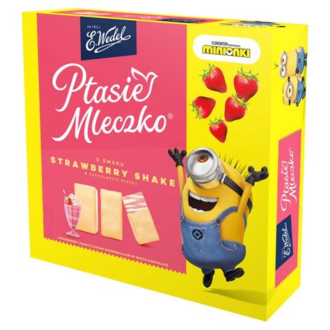 E Wedel Ptasie Mleczko o smaku Strawberry Shake 360 g Torimpex Toruń