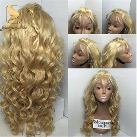 Chinese Blonde Human Hair Full Lace Wig Body Wave Virgin Hair Wigs Full Lace Wigs With Baby Hair