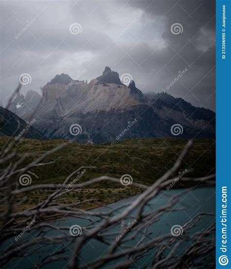 View Of Cuernos Del Paine From The Lake Pehoe In National Park Torres