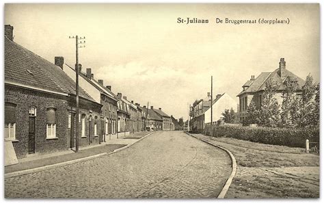 Langemark Sint Juliaan Zicht Op De Bruggestraat Carte Postale