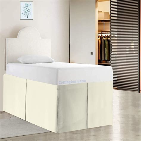 Tailored Dorm Sized Bed Skirt Ivory College Dorm Bed