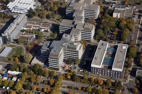 Mainz von oben Campus Gelände der Universität Johannes Gutenberg in