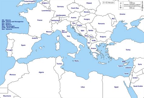 Mediterranean Sea Free Map Free Blank Map Free Outline Map Free Base