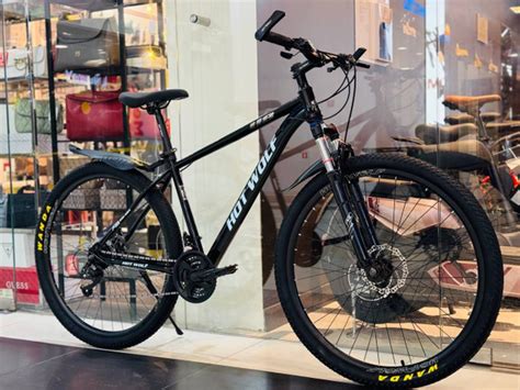 Горный велосипед HOT WOLF дюймов взрослый мужской и женский для прогулки черный