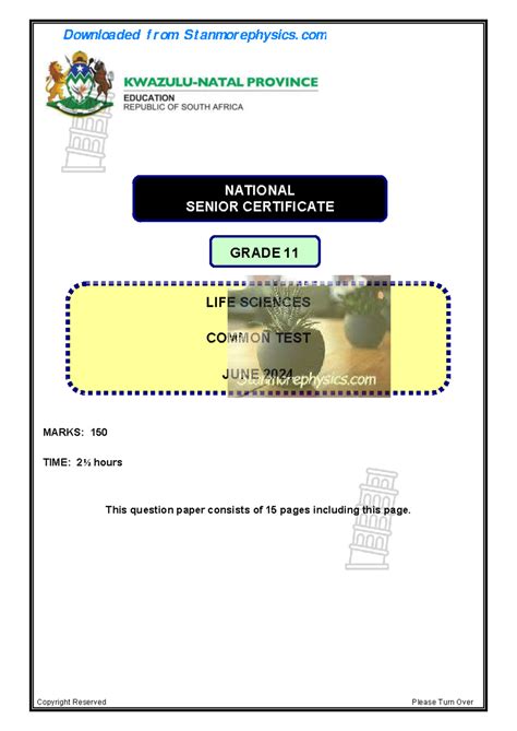 Life Sciences June Question Paper Grade 11 9