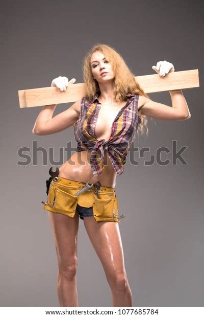 Sexy Beautiful Blonde Girl Isolated Over Stock Photo 1077685784 Shutterstock