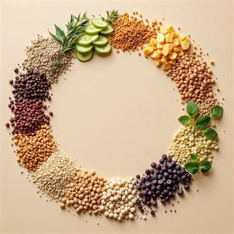 circular grain display photo grains legumes circular