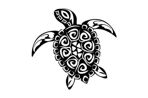 Tribal Sea Turtle Silhouette