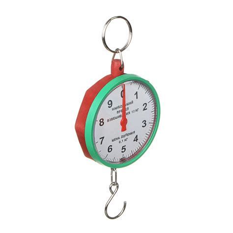 Безмен механический, круглый, нагрузка до 10кг, пластик, 3 цвета, СХ ...