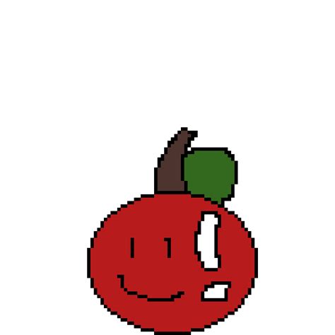 Pixilart Apple With Face By Mrpress