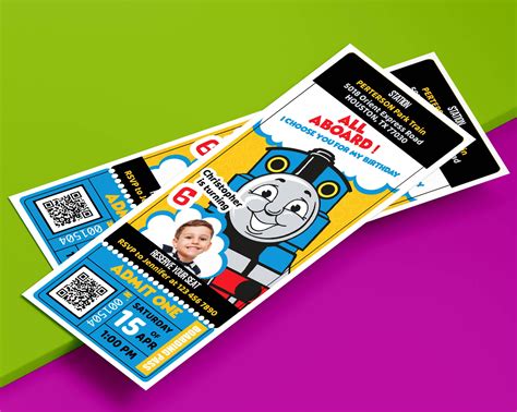 Diy Thomas The Train Ticket Template Template Online