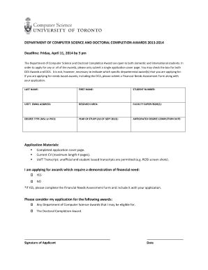 Fillable Online Web Cs Toronto Department Of Computer Science And