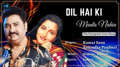 Dil Hai Ki Manta Nahin Lyrics Kumar Sanu Anuradha Paudwal Aamir