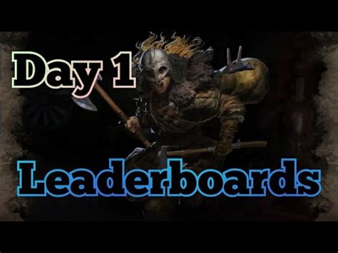 Day 1 Leaderboard Killer Outlaw Barbarian Grind Dark And Darker High