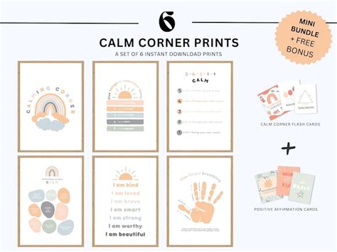 Calming Corner Posters Calm Down Skills Classroom Boho Etsy Australia