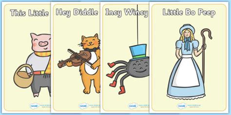 Nursery Rhyme Characters Display Posters | Kindergarten