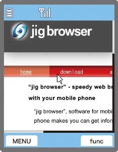 jig java web browser  mobile phones announced ecousticscom
