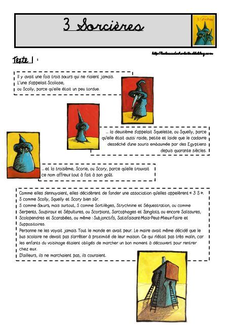 Séquence CE1 3 Sorcières de Solotareff Cartable Liberty