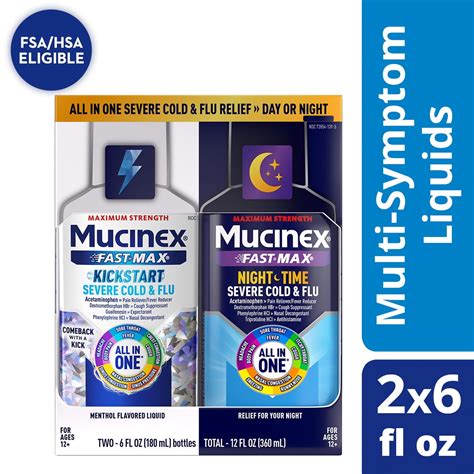 Mucinex Fast Max Kickstart Night Time Severe Cold And Flu Medicine