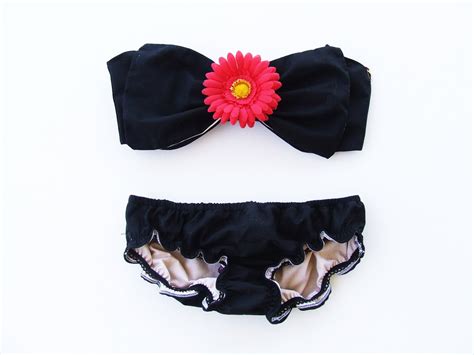 Cute Bandeau Bikini XS XXL Bikini Custom Order Lil Black Etsy