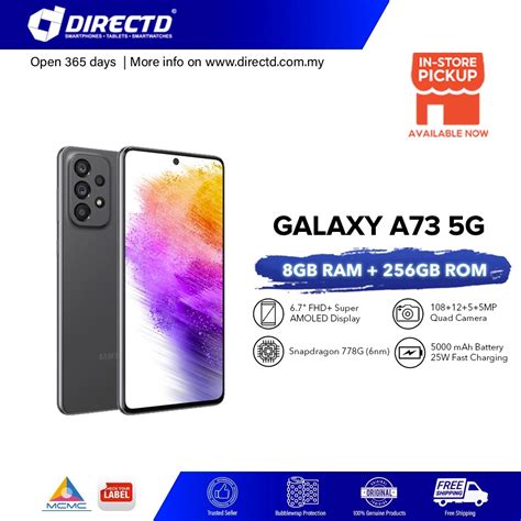 Samsung Galaxy A73 5g 8gb Ram256gb Romip67 Shopee Malaysia