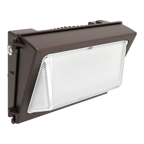 Commercial Electric 250 Watt Equivalent Integrated Led Bronze Dusk To Dawn Wall Pack Light