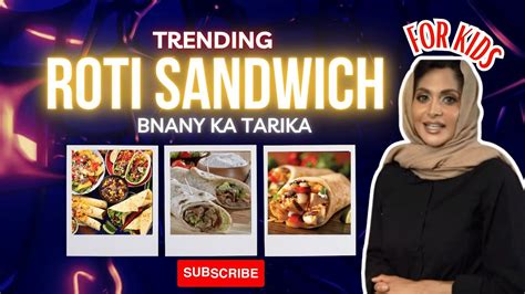 Roti Sandwich Recipe 🌮🌯 Trending Roti Wrap With Leftover Roti Or