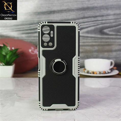 Infinix Hot 12 Cover Shockproff Dotted Hybrid Soft Case With Ring Holder