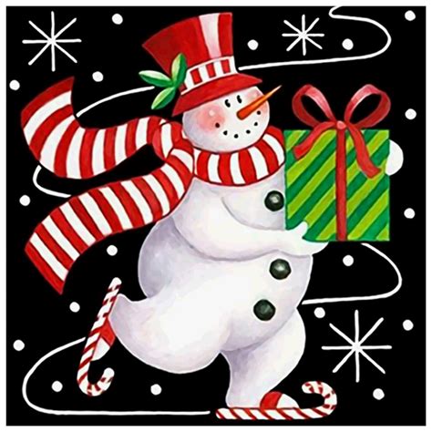 Diamond Painting Snowman 2480, Full Image - Painting