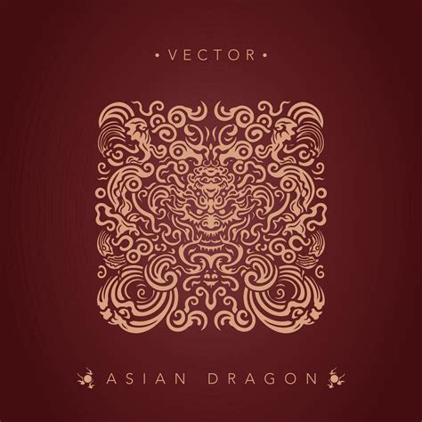 Asian Dragon Chinese Dragon Totem Pattern Vector Art At Vecteezy