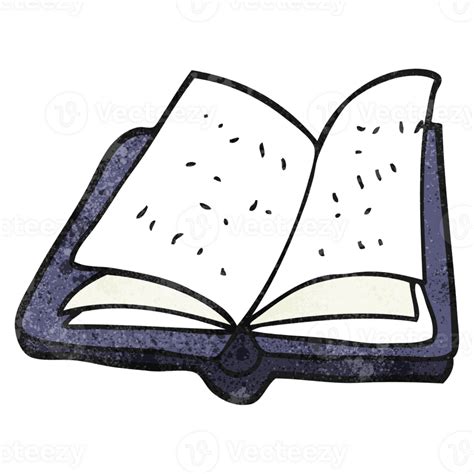 hand textured cartoon book  png