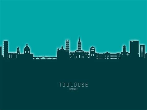 Toulouse France Skyline Digital Art By Michael Tompsett Fine Art America