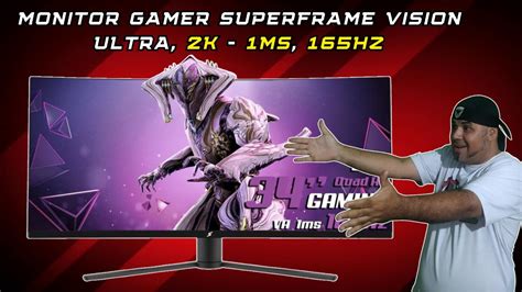 UNBOXING Monitor Gamer SuperFrame Vision Ultra 2K 34 Pol Curvo